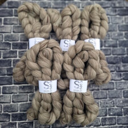 BLUE FACED LEICESTER wool top - Oatmeal