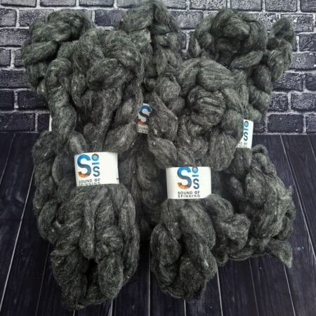 CHEVIOT wool sliver - Dark Grey