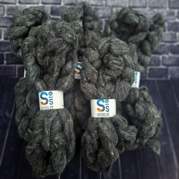 CHEVIOT wool sliver - Dark Grey - Image 6