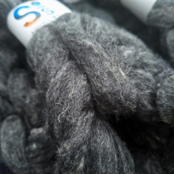 CHEVIOT wool sliver - Dark Grey - Image 4