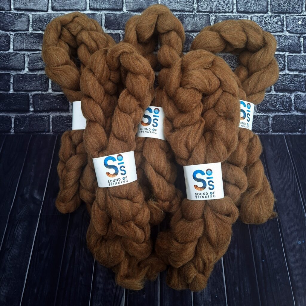 SHETLAND wool top - Moorit