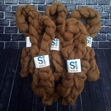 SHETLAND wool top - Moorit