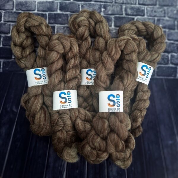 BLUE FACED LEICESTER wool top - Brown - Image 5
