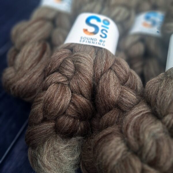 BLUE FACED LEICESTER wool top - Brown - Image 4